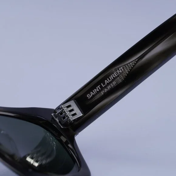 Saint Laurent SL402 017 Sunglasses Havana Square Frame, Grey  display picture 3